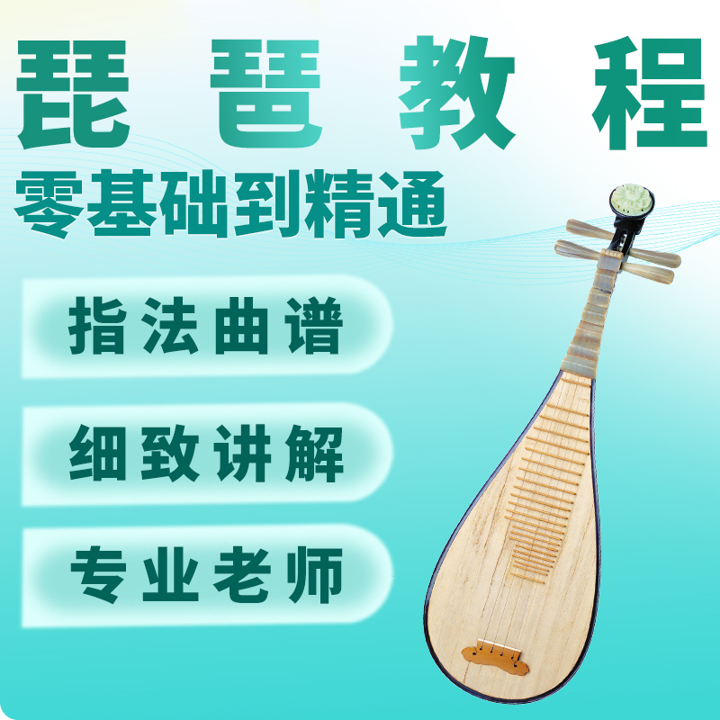 零基础系统自学琵琶考级曲集视频课程少年儿童琵琶教程初学者入门