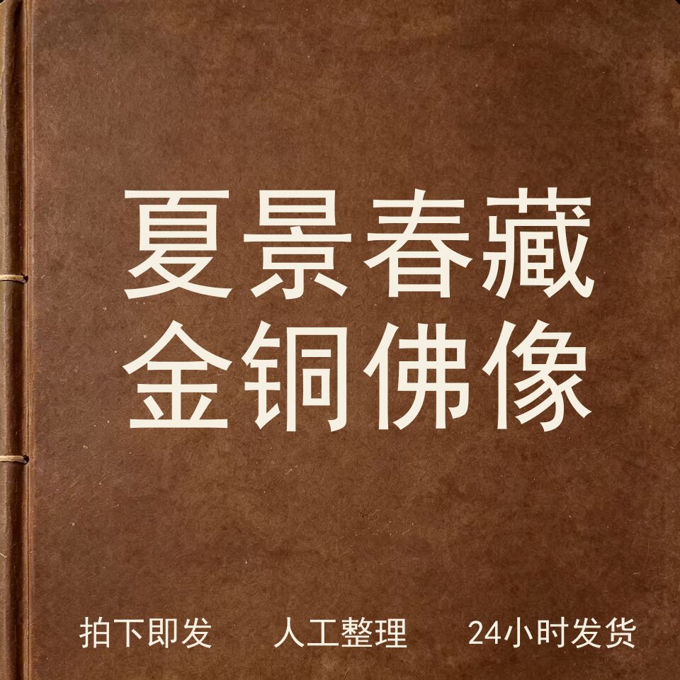 夏景春藏金铜佛像宗教艺术兴趣参考电子版