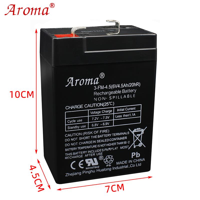 Aroma6V4.0AH3-FM-4.0电子秤台称耀华地磅吊秤铅酸蓄电池童车电瓶