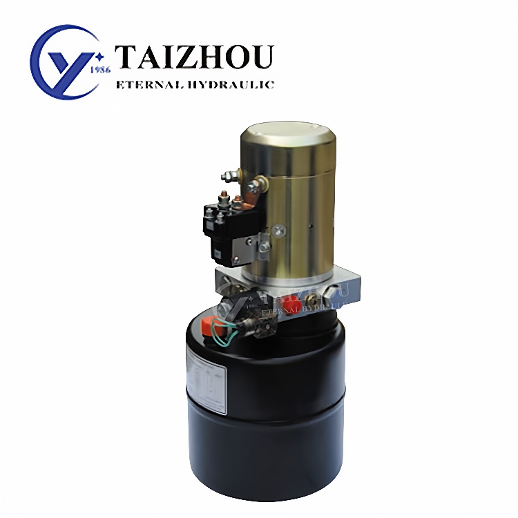 12v24v小型液压站运行平稳重量轻噪音小用于翼展车液压泵