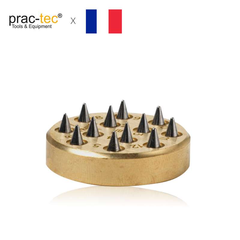 Prac-tec法国吸珠针用凸槽凹槽座块 # 2937B 圆形12孔# 2937A