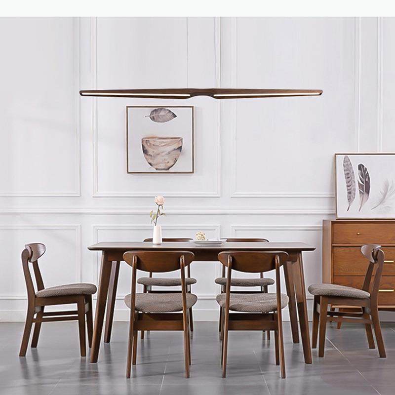 黑胡桃色创意实木餐吊灯简约北欧餐厅吧台办公室北欧led长条餐室,电子元器件市场,其它元器件,淘宝优惠券,粉丝福利购,淘宝优惠卷