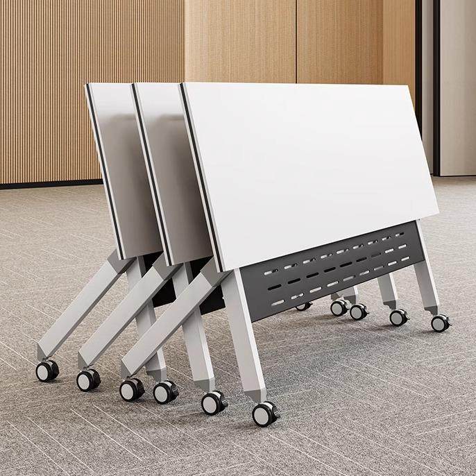 折叠会议桌可移动折叠拼接折叠培训桌椅组合酒店会议室长条桌带轮