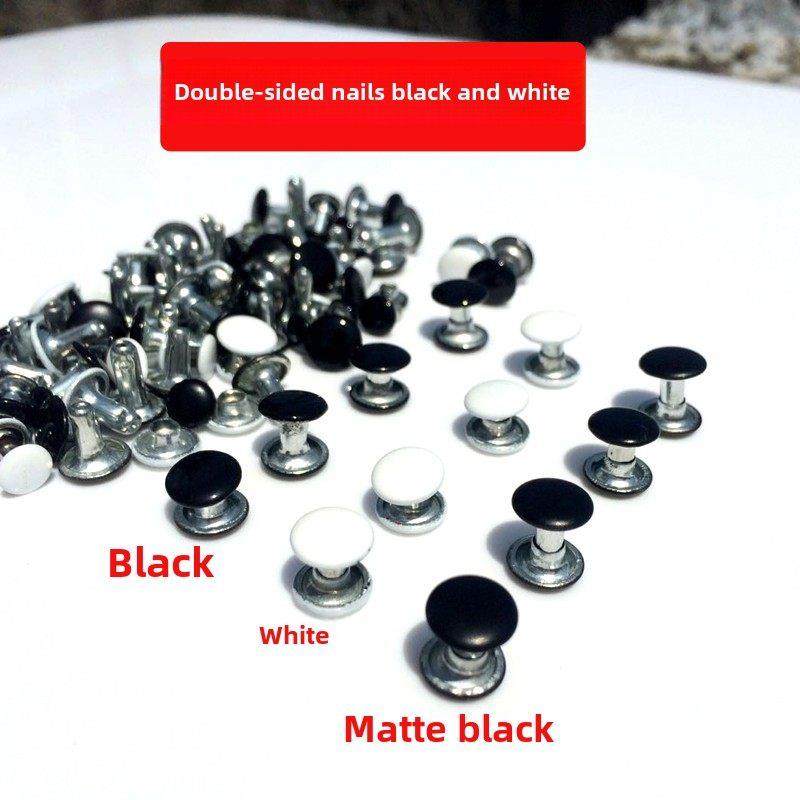 采购产品黑色双面铆钉，圆头铆钉，平头帽子铆钉，行李，皮具，钱