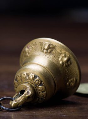 风铃挂饰工艺用品铜雕花房间门饰铃铛挂件惊鸟铃小号