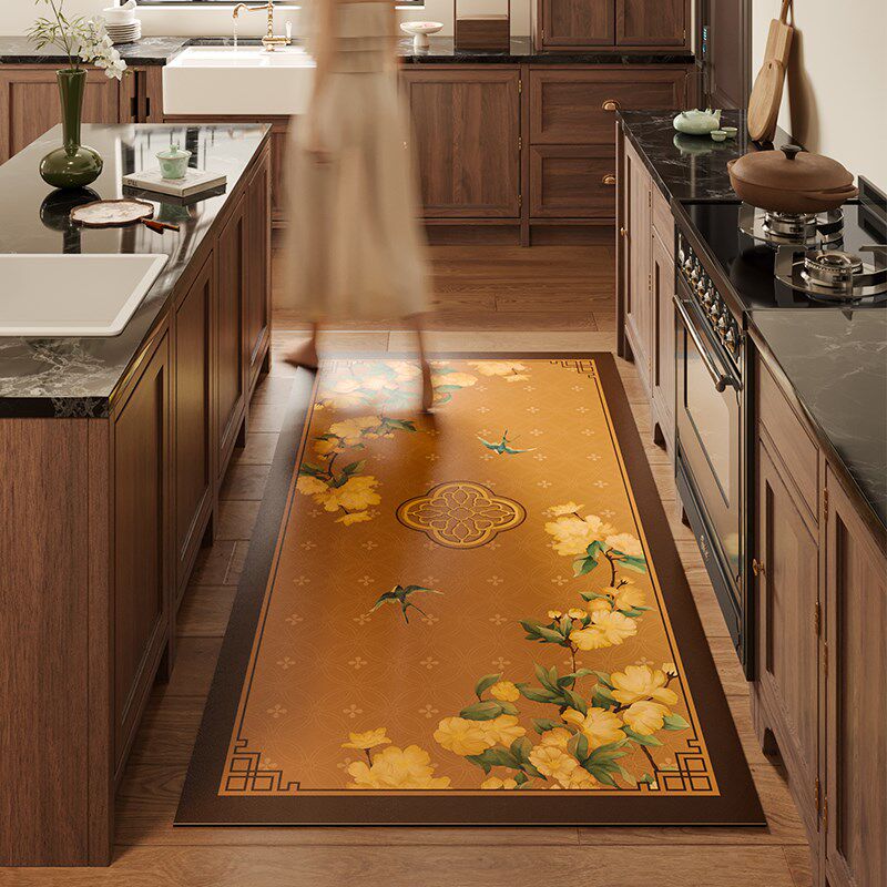 画春堂新中式厨房专用地垫防滑防油吸水垫硅藻泥加厚全铺免洗地毯,居家布艺,厨房地垫,淘宝优惠券,粉丝福利购,淘宝优惠卷