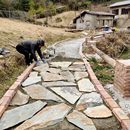天然青石板碎拼乱石园林广场别墅庭院铺路防滑地砖不规则毛边板岩