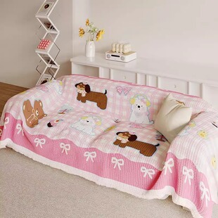 沙发遮盖布全盖巾三座一贵妃沙发垫四季通用套罩2026新款皮坐垫子