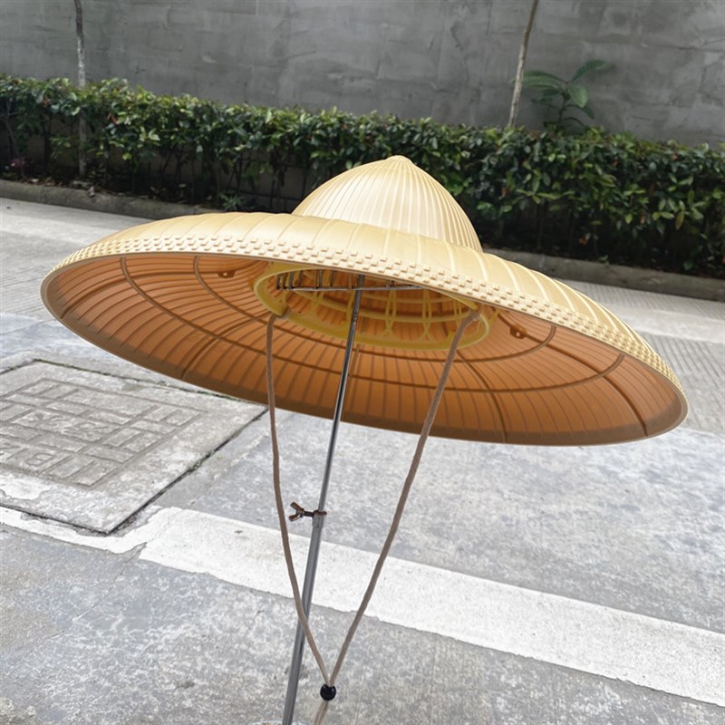结实耐用防雨遮阳塑料林冲帽男A户外劳保田园工作大檐斗笠务农雨