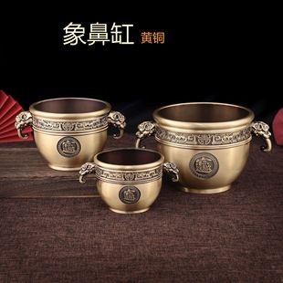饰 批发象鼻缸招米进宝黄铜米缸家用室内办公室开业送礼开运装
