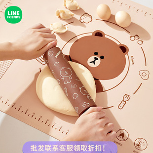 FRIENDS擀面杖厨房家用木质滚轴擀面棍卡通擀面条饺子皮 LINE