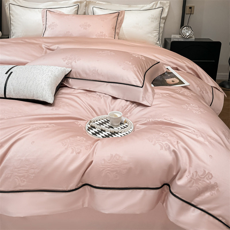 高级感200长绒棉四件套轻奢纯棉100全棉床笠床单高端被套