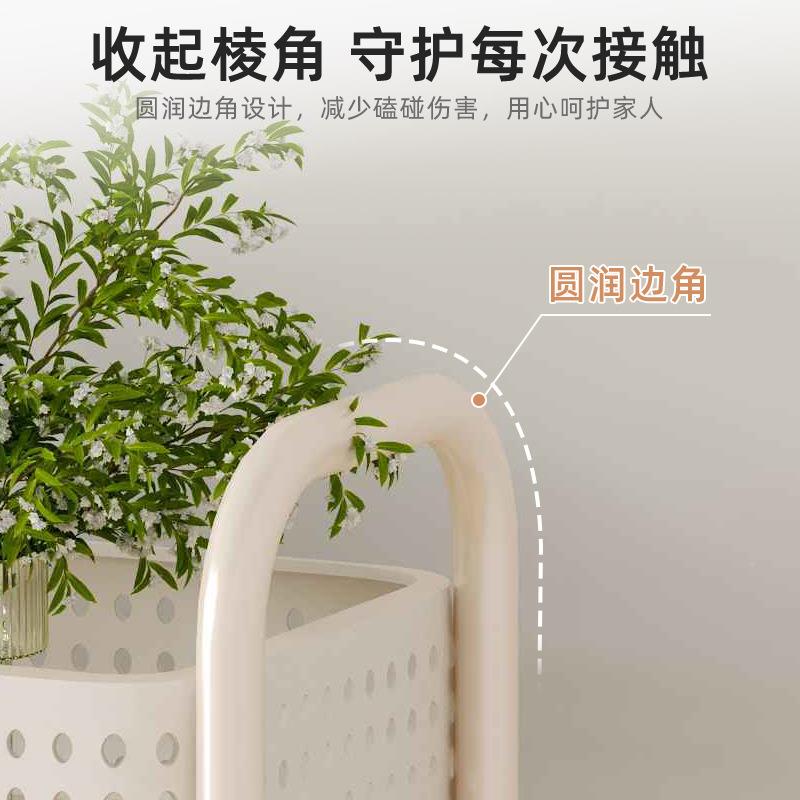 客厅花架子落地式代简约移动层架植置物花盆架特架厚物ED01R7现阳