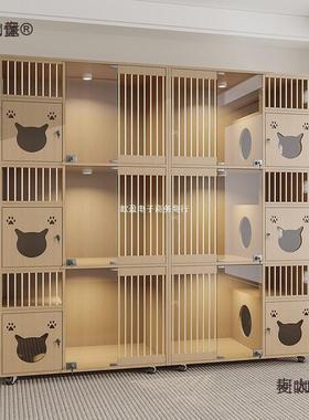 猫别墅猫猫窝猫咪房子MNL舍屋宠物店猫豪实木展示繁育猫柜麦麦太