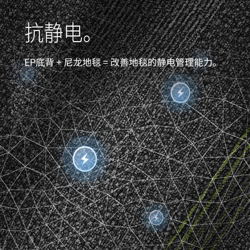 办公室地毯酒纯色耐脏店保阻B燃防静电环尼龙海马加厚EPPSQ拼接地