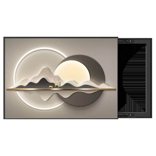 PAM背有山配电箱装靠饰画轻奢餐厅电箱挂画简约开关电闸盒遮表挡