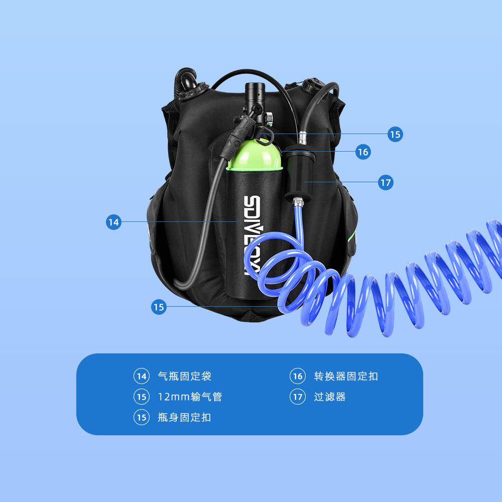 SDIVEOXY水肺无品牌/潜水装套装BCD浮力呼吸调节器水肺备背飞充气