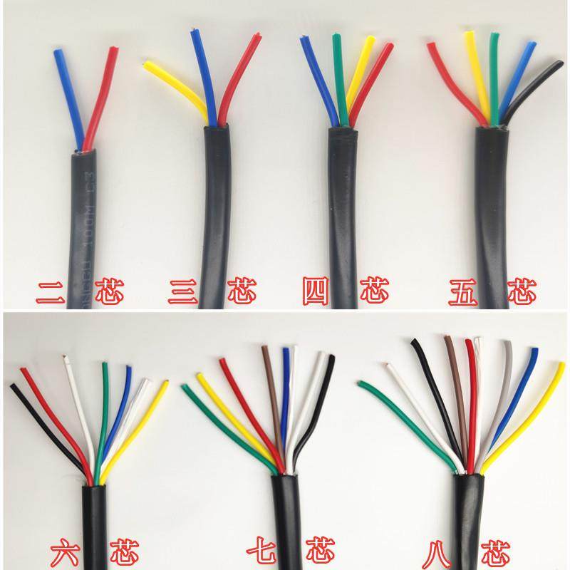 R国标456VV铜护套线2/3/41/5/6/7/8芯0.2.30.50.751.5平电0源线