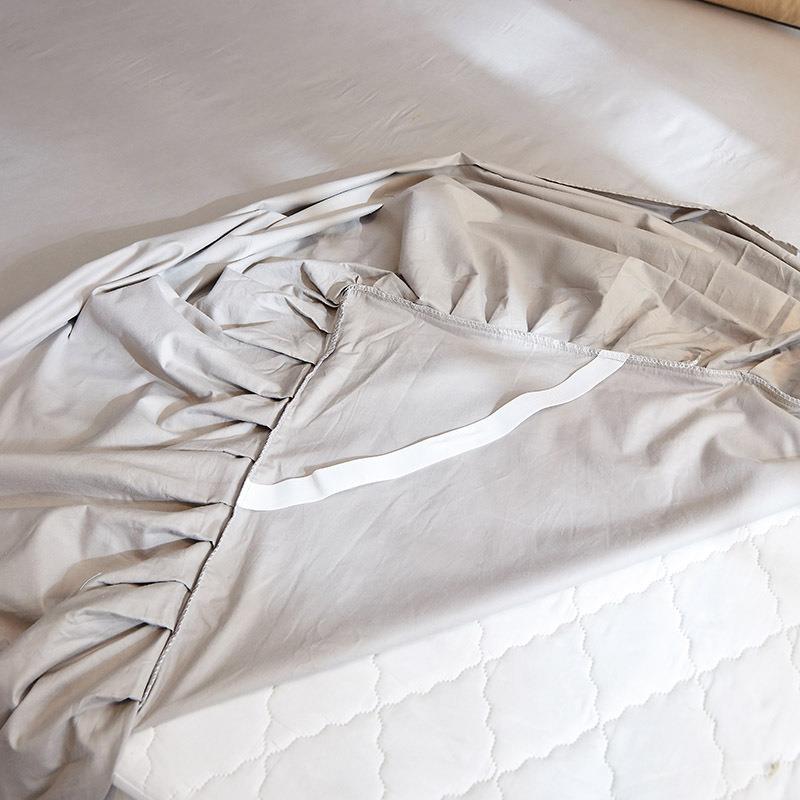 205年新款全棉纯色多规床格LCM花2边床裙直销纯棉罩床上用品