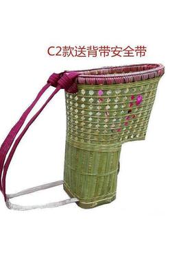 纯工背娃娃竹编宝背篓四川婴321654儿童背篼新品四竹天然小手孩宝