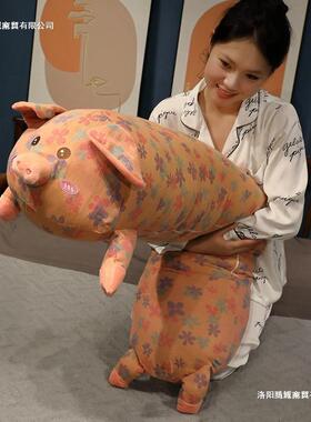 三层纱猪猪长枕生抱条枕女妇睡觉夹腿LEL床上孕枕靠枕侧睡床头大