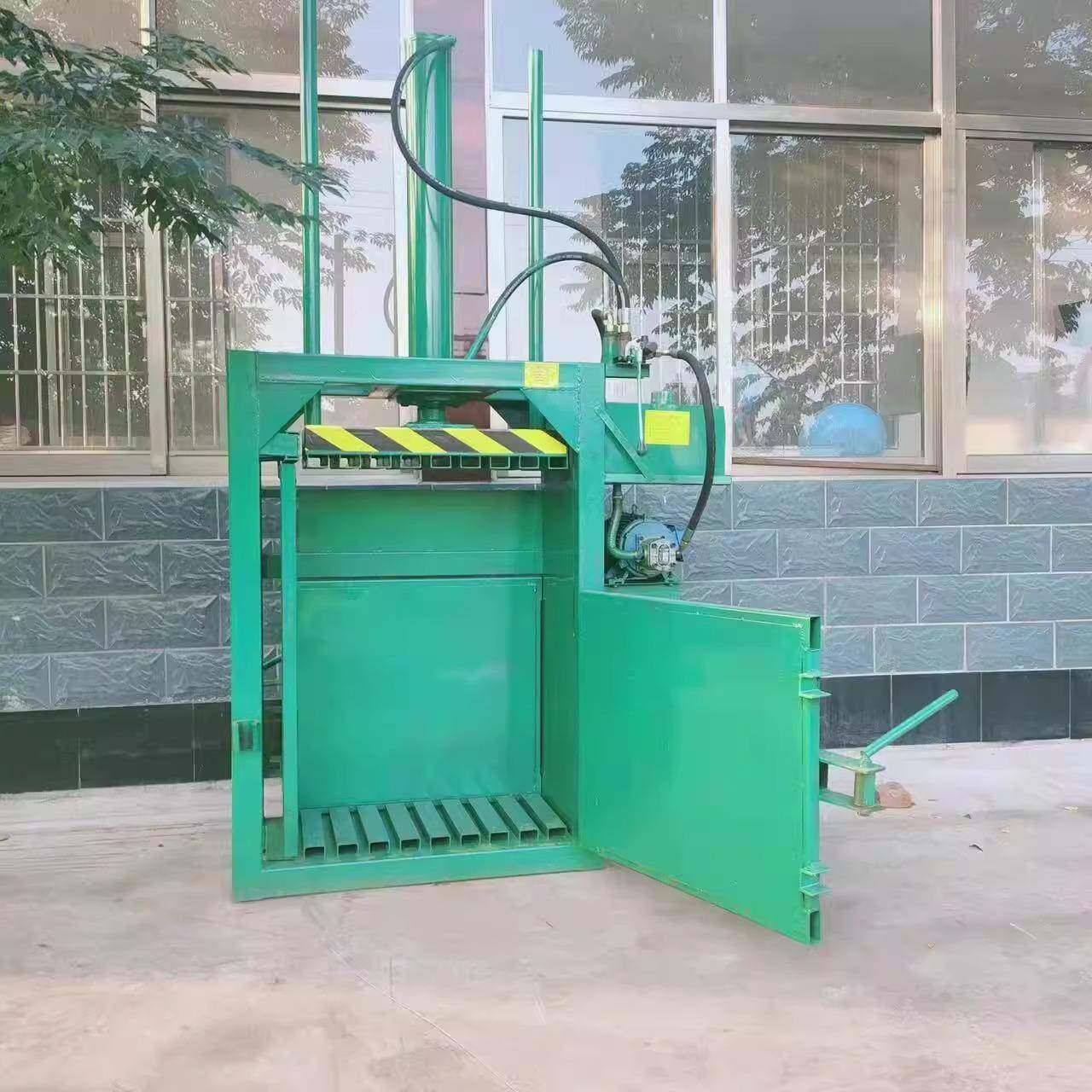 罐专属工厂编织拉袋薄膜易油漆VNA桶打包压块机尊创机立式液