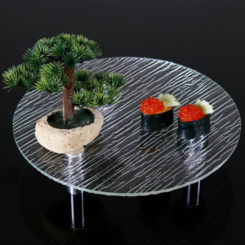 圆带脚克亚力展示盘形JAB盛韩台寿司刺身盘酒店餐厅自助日料理餐