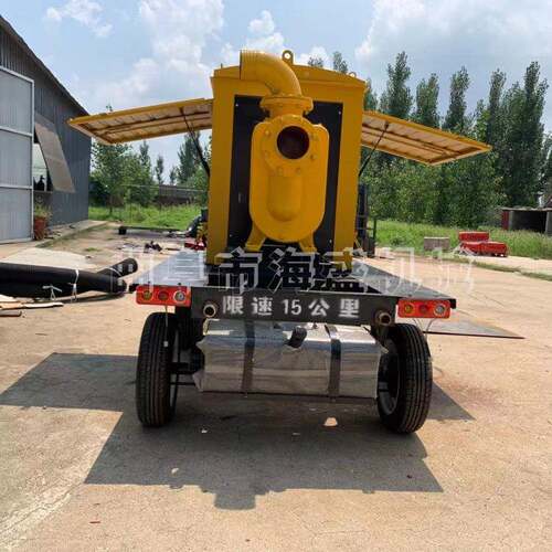8寸车50立方米移动排涝汛泵GVZ防排涝柴油抽水0机自吸污水泵排污