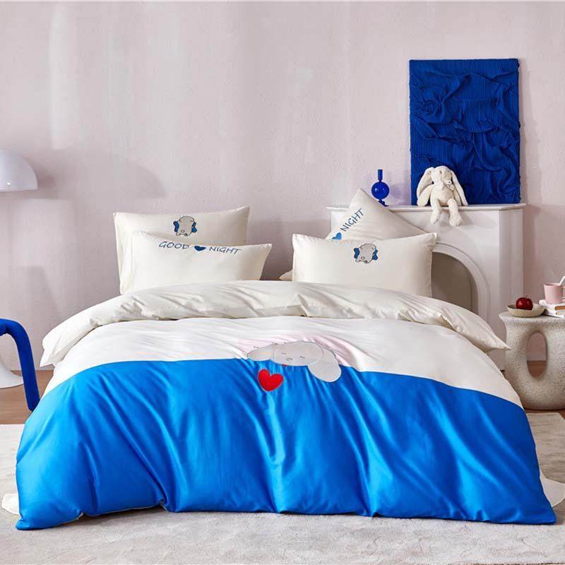 新精10支C款R工艺全棉致刺绣四件0HT/A套-床单款四件