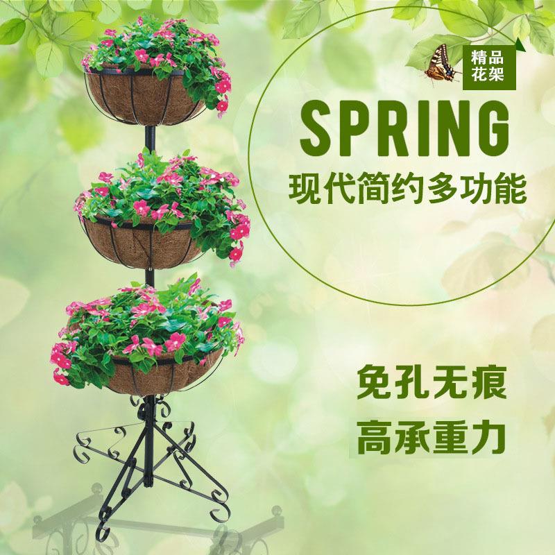 椰棕花种篮环保植保持水JHW-003Y天然分落地户外室内铁艺迎光临门