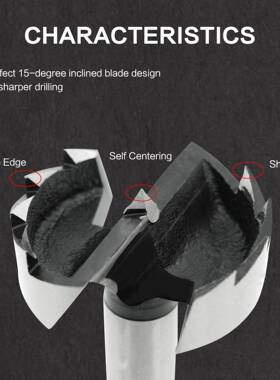 VRK木工开孔16pc平冀钻开孔木材木开打孔实用书桌板专用孔木头钻