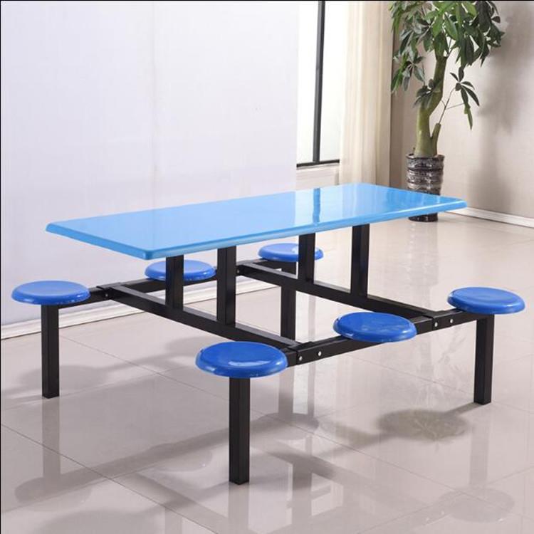 学生工公人司食堂餐桌椅组合人学校tq-016工员厂餐不锈钢连体快桌