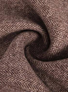 典厚纺80羊毛20衣化纤人字呢面粗料88毛0D18801g纺人字纹毛呢大布