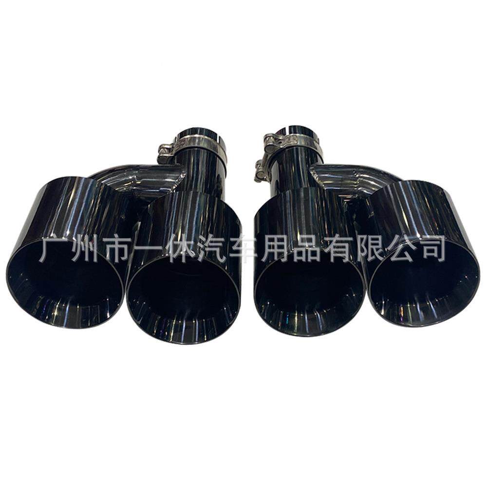 汽车一出二尾喉四出排气汽车改装双尾管出喉双管尾喉管不锈钢双排