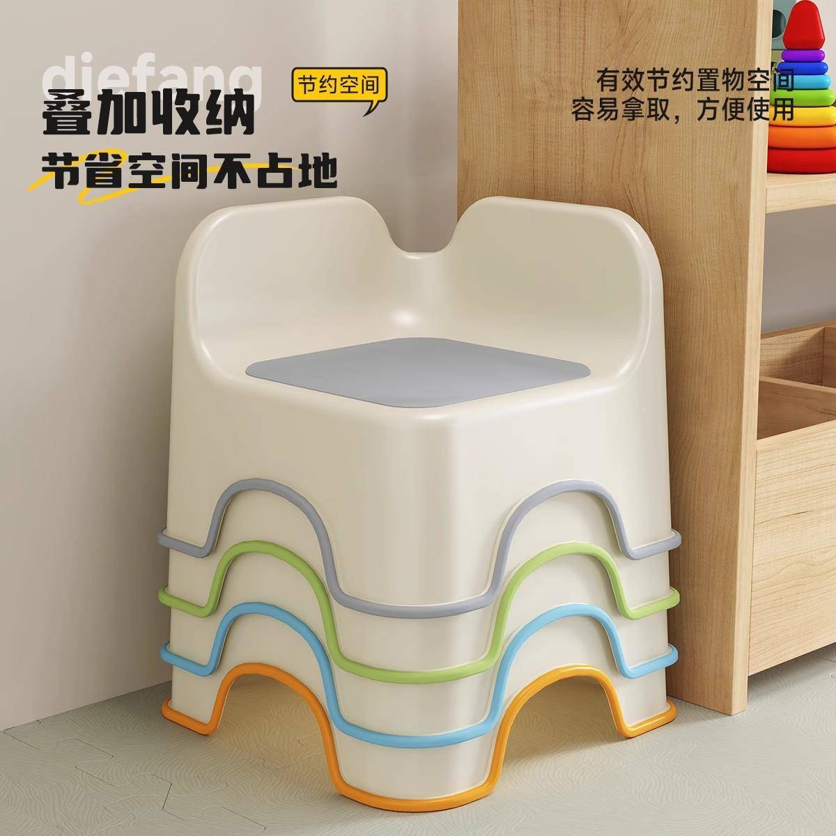塑料小凳子家用厚凳儿童宝宝凳子澡靠背加无品牌/椅矮浴室洗防滑