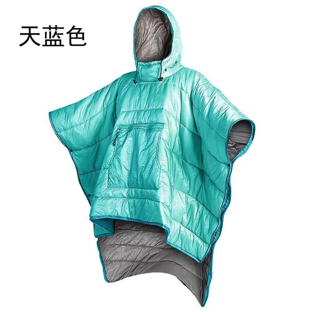 户外斗篷睡袋露无品牌/保营脏可穿戴式防寒暖多功能风隔披披肩毯