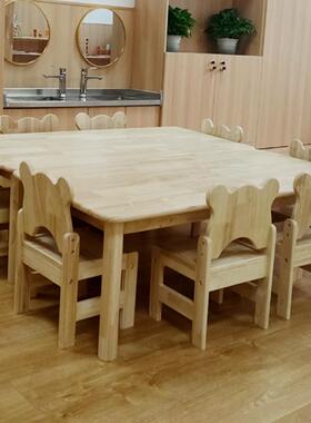 幼园桌DEO学子椅子儿童桌椅套装实儿木宝书宝桌绘画桌习桌工厂直