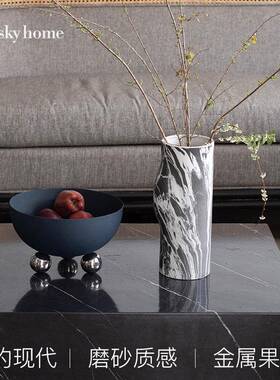 迪金斯凯15334+15现代约感磨三角果盘居家装饰简桌面摆属件