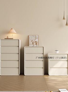 奶油风二17829三抽四五客斗柜全实木卧室现代柜简约收纳厅屉柜储