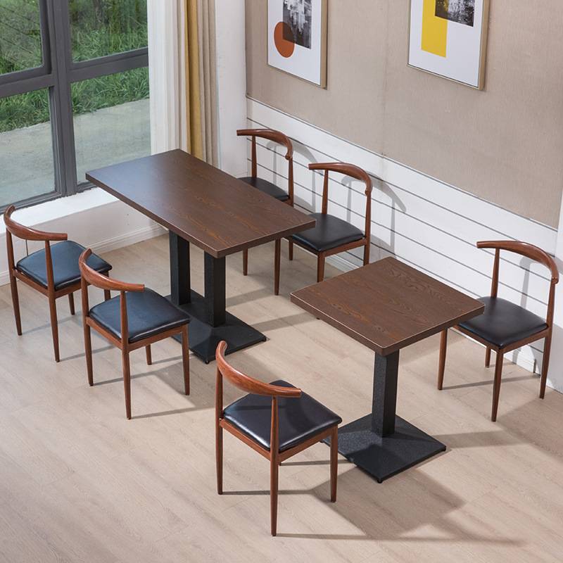 饭店桌椅餐桌商用桌子小吃快餐店面馆麻辣烫店简约早餐店餐桌餐椅