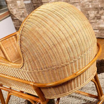 真藤编婴儿摇工床手摇婴篮实木儿童床儿宝摇宝篮床婴QTT儿摇窝摇