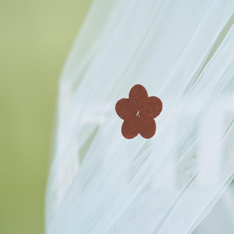 公主风新生儿防虫落地蚊帐24婴儿床帐罩带蚊支夹架式全落地罩高密