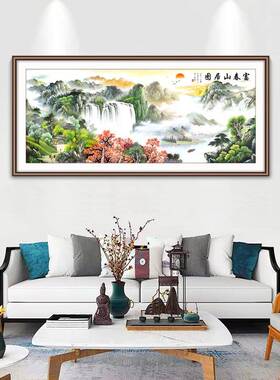 BK厅92K富春山居图十气字绣025新款线绣客大幅大简单F76SJSM8风景