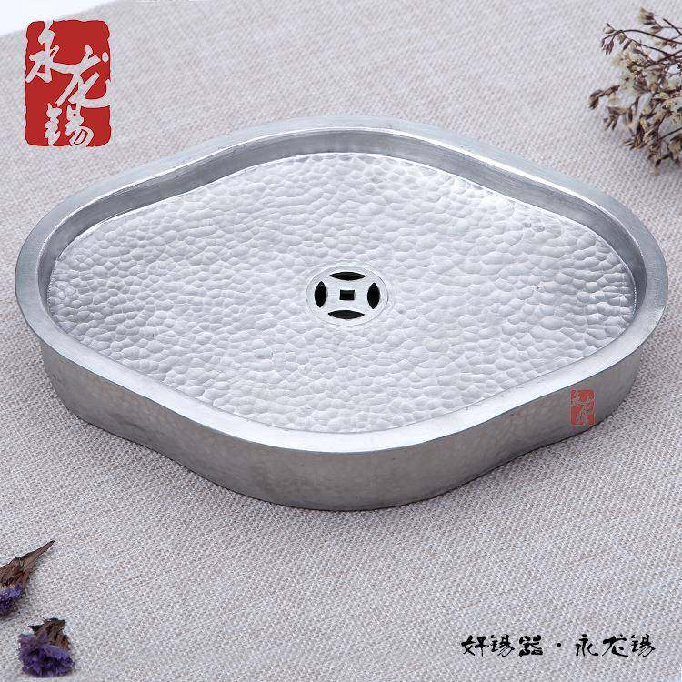 源工厂LWN丽州匠府纯海锡手工壶承犁形壶承头棠形干泡小茶盘