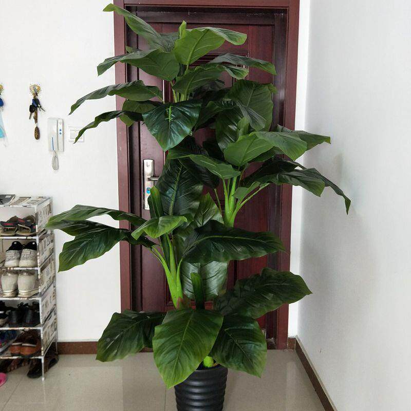 物树发财树仿真植无品牌/落地假盆栽大型客厅盆花景假塑料花装饰