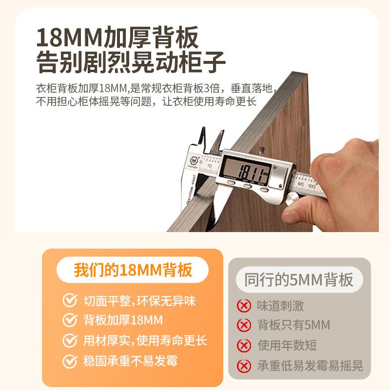 EN门F级衣柜无品牌/家平开约简现代经济型柜子18m加用厚实木欧松