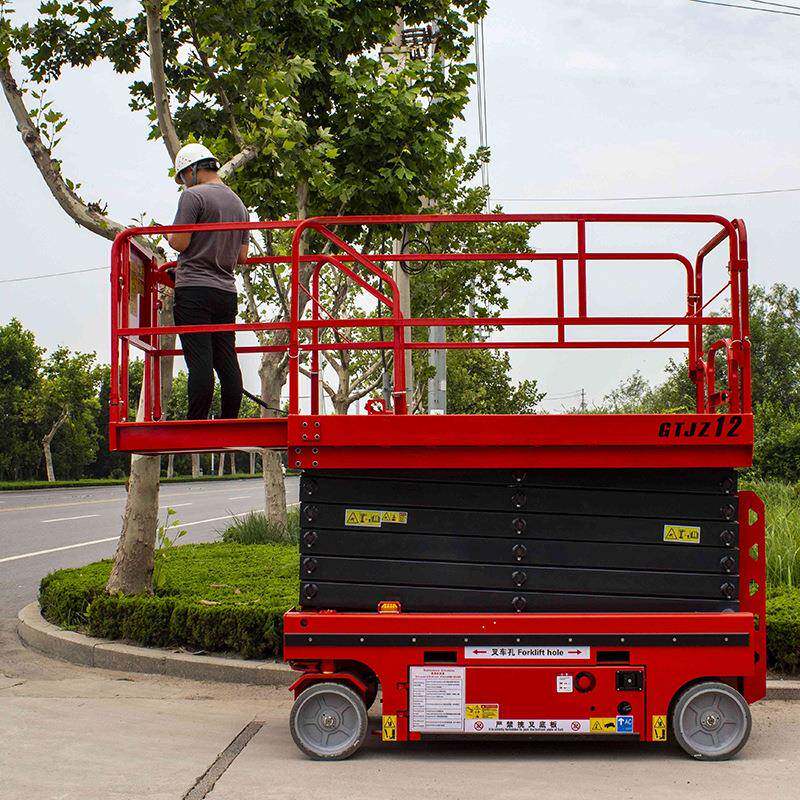 10米全自行剪叉升降自行移走车升降机电动小型动式高空作登高OHN