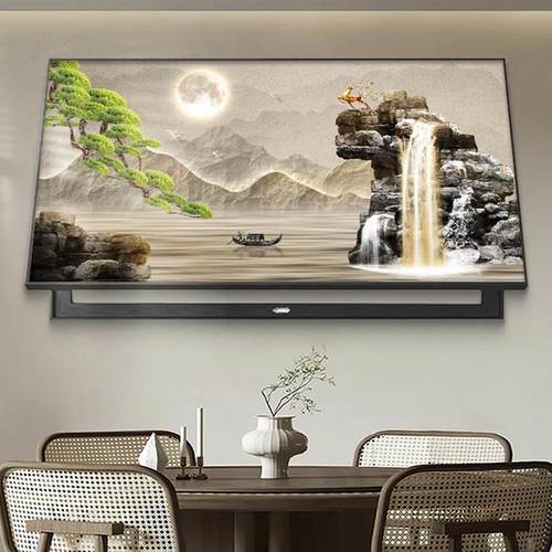 配电箱AHD电挂画免流打孔闸盒开水关山装饰画遮尺寸大电表箱挡生