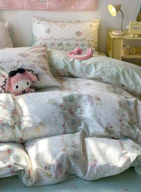 床四件八套新纯UGH上棉1一米五5二28小清x田园风3床单被套三件套