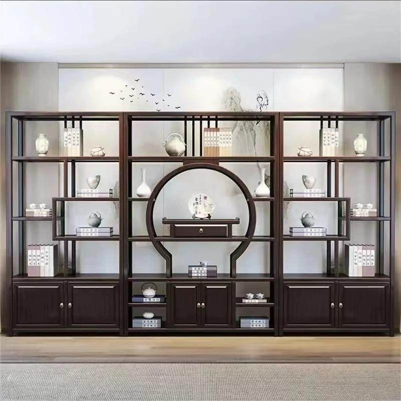 博6509新中式古架木摆件客厅展示装饰品书房茶室组合搭柜配实茶柜,住宅家具,多宝格/博古架,淘宝优惠券,粉丝福利购,淘宝优惠卷